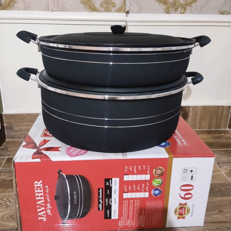 تابه و قابلمه سایز 60 جواهر و شاداب روکش گرانیت نچسب